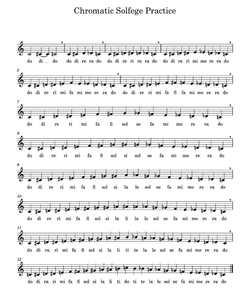 Chromatic Solfege Practice - 001